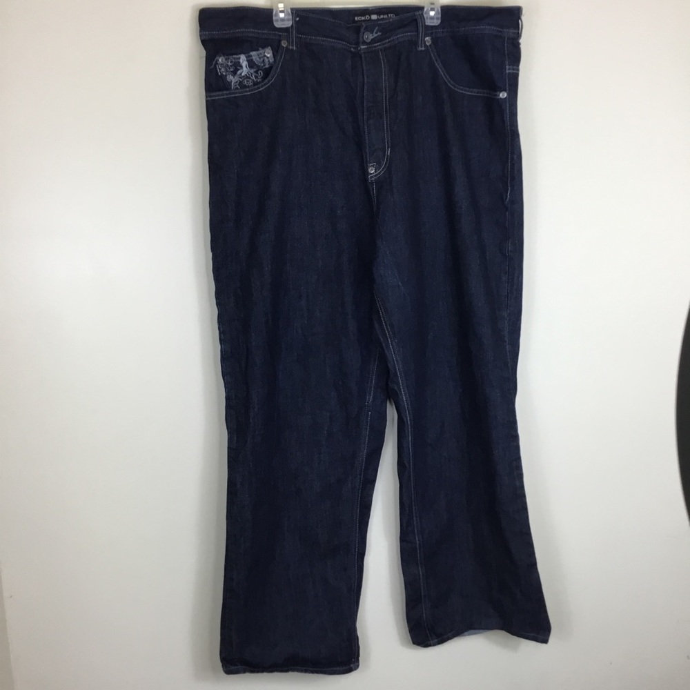 Ecko Unlimited Dark Wash Embroidered Pockets 44B